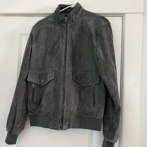 Express men’s leather bomber jacket
